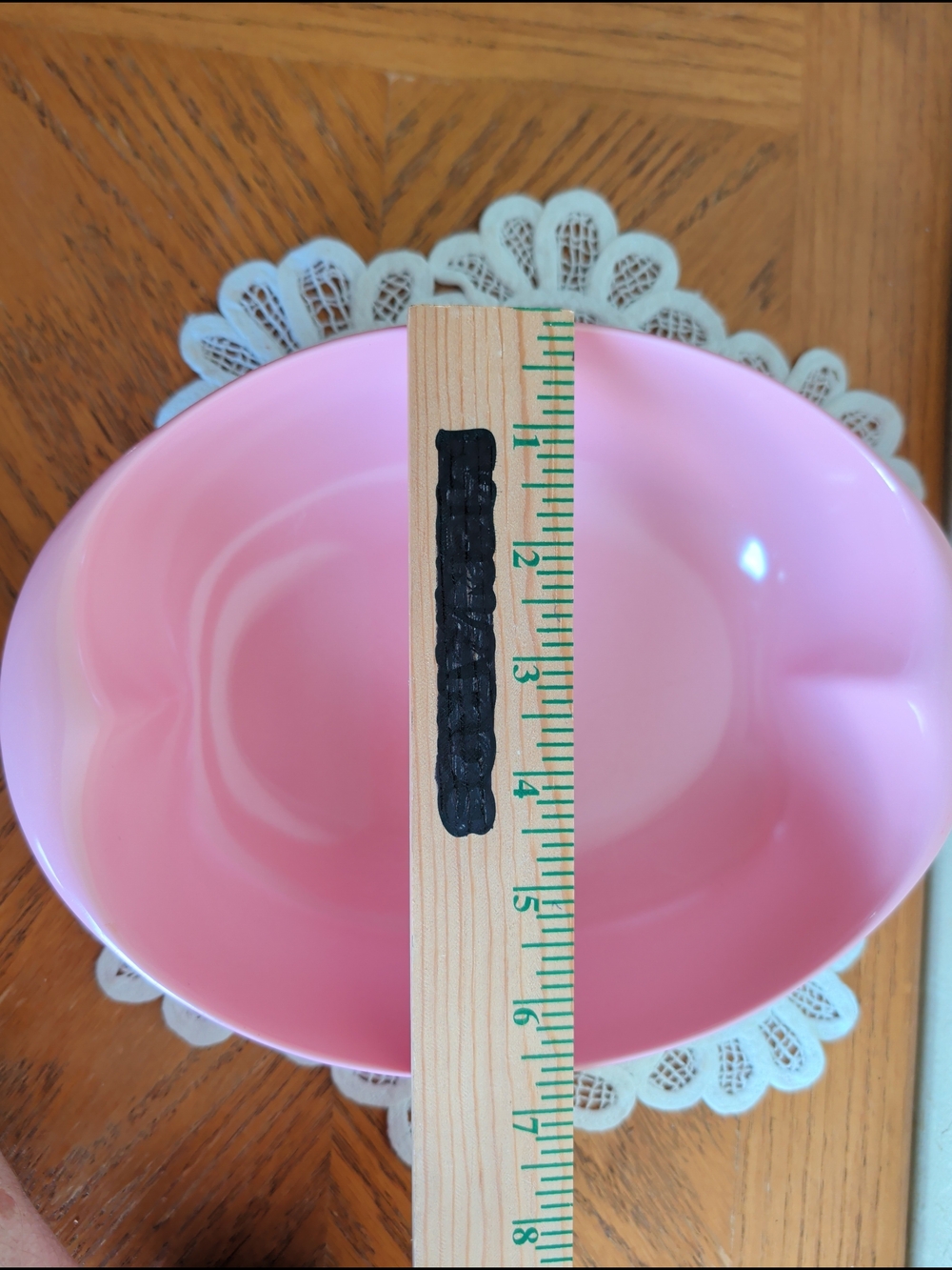9.25" Pink Lenox Ware serving salad bowl made of melmac melamin - Picture 6 of 6